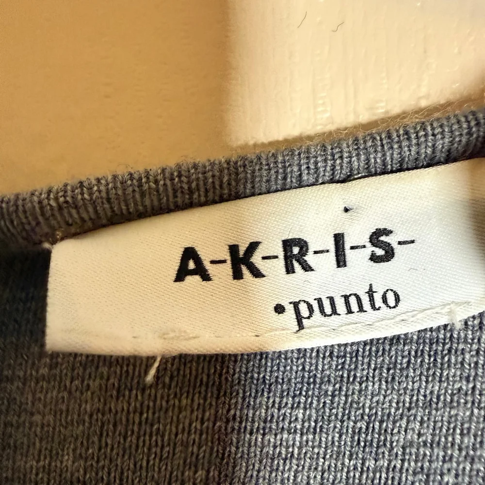 Akris Punto Gray Long Sleeve Wool Fit and Flare Dress with Ruffled Cuffs US 4 - Picture 5 of 11